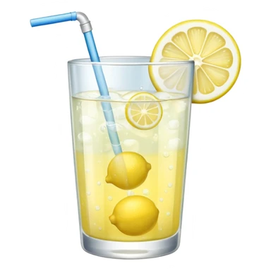 GLASS WITH LEMON FIZZ WATER WITHOUT STRAW sticker
