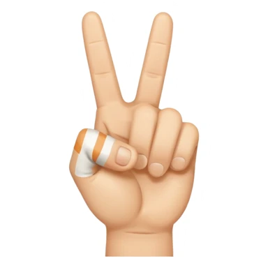 Hand peace sign also with thumb out sticker