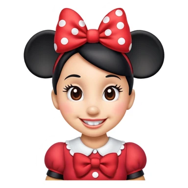Minnie Mouse classic emoji style sticker