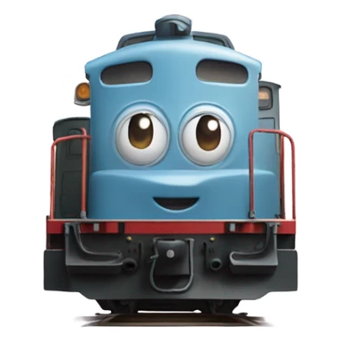 A electric locomotive (With little Kirby eyes on the front of the trains face) sticker