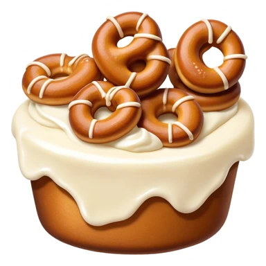 Cinnamon sugar pretzel bites with cream cheese icing cup  sticker