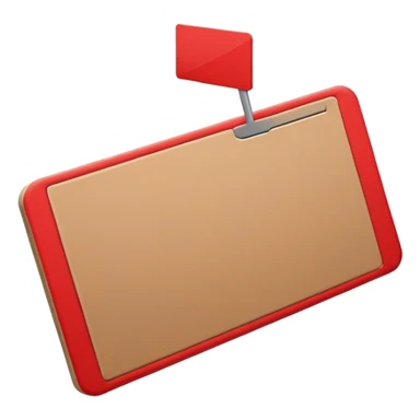 Czerwony kartonik używany w piłce nożnej sticker