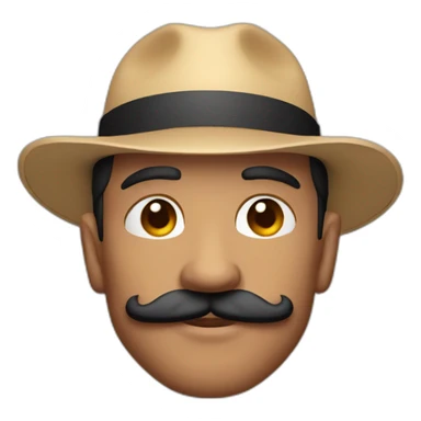 Muscle mustache expressive Cuban man sticker