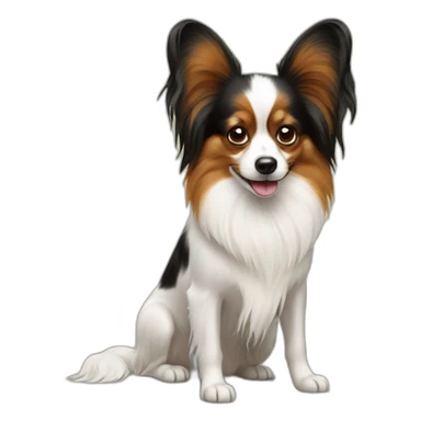 papillon dog sticker