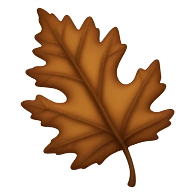 brown fall leaf sticker