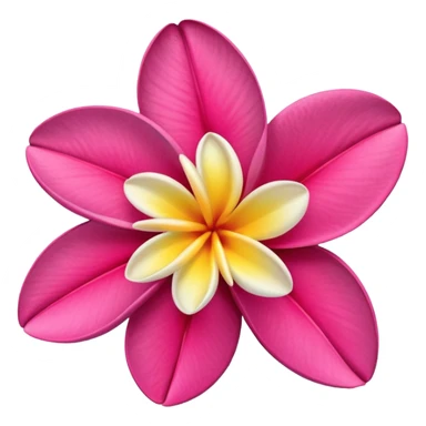 frangipani flower, hot pink sticker