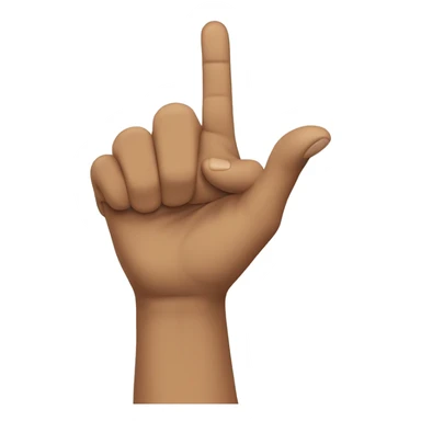 hand with index finger sligtly bent sticker