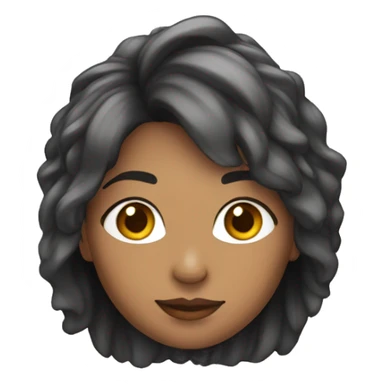 Mulher cabelo cacheado curto sticker