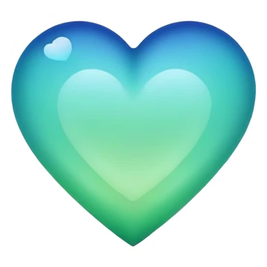 blue and green ombre heart sticker