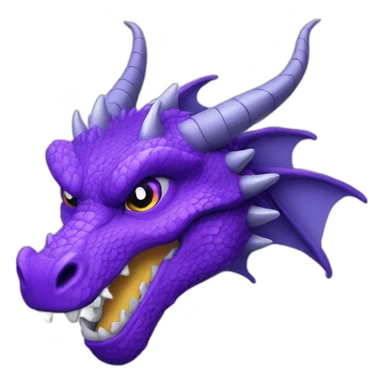 purple dragon head sticker