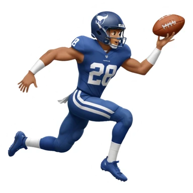 Saqoun Barkley hurdle over a person sticker