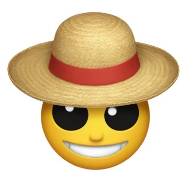 One piece straw hat sticker