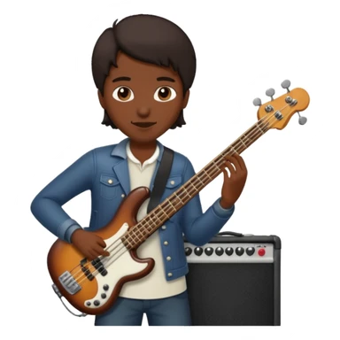 playing Bass Guitar sticker