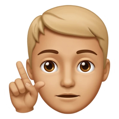 Point your finger at the face. sticker