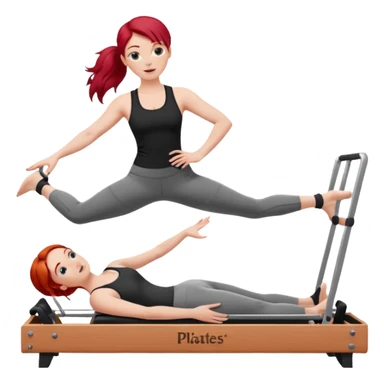 Pilates + red hair + white girl + reformer sticker
