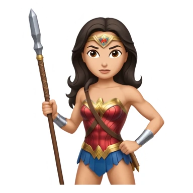 Wonder Woman holding baton sticker