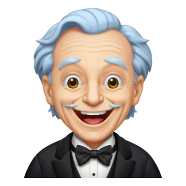 An old magician laughing loudly 🤣 sticker