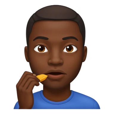 Black man biting his lip sticker