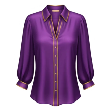Realistic isolated womens deep plum color detailed blouse. No humans, isolated  sticker
