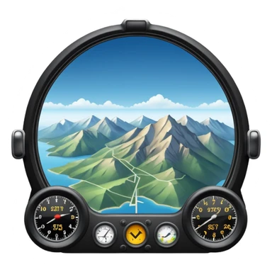 Cockpit altitude map  sticker