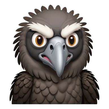 Old black angry  vulture looking to front sticker