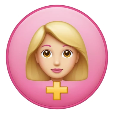 female gender symbol classic emoji style with subtle shine suitable for Discord role icon sticker