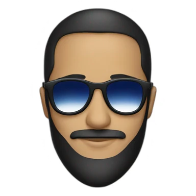 Muslim men with sunglasses take Tunisie flag sticker