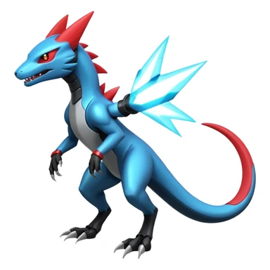 Shiny Cool Futuristic Smooth Salandit-Zeraora-Lombax-Sergal-Zangoose-Cyclizar-Genesect-Pokémon, full body sticker