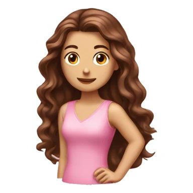 cœur brisé rose brunette rose in long hair sticker