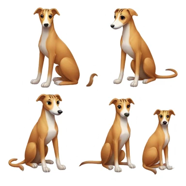 Fawn tiger greyhound sitting sticker