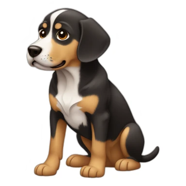 cachorro comendo mamão sticker