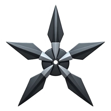 black shuriken sticker