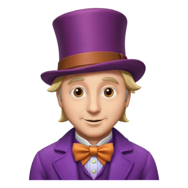 Wonka violet sticker