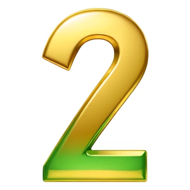 number 7 in golden and green shadows sticker