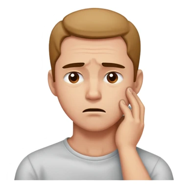 guy grabbing his neck and looking upset sticker