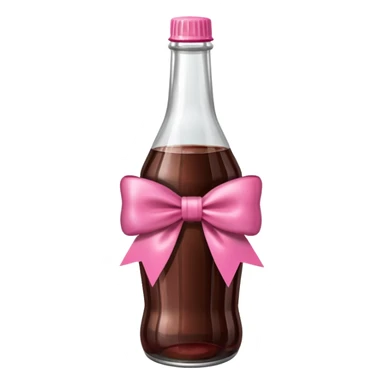 dr pepper bottle with a pink bow on top sticker