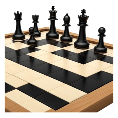 A chessboard with a few strategically placed pieces, including a king, queen, and pawns. The scene highlights the classic black and white squares of the board, emphasizing strategy and thoughtfulness in the game of chess. sticker