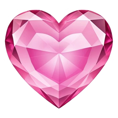 Pink crystal heart  sticker