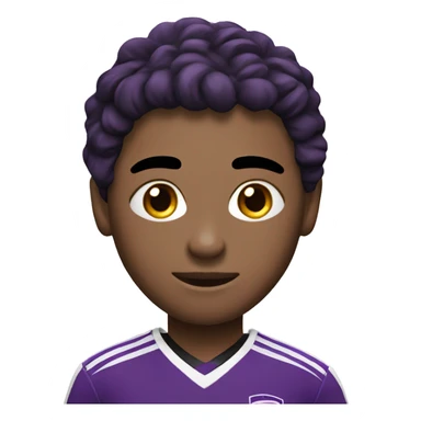 soccer player purpe and black jersey sticker