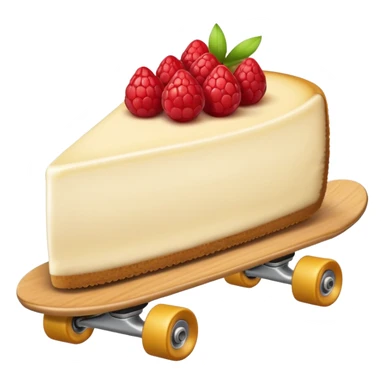 A cheesecake on a skateboard  sticker