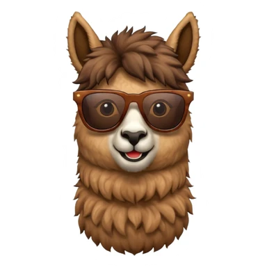 Llama with 🕶️ sticker