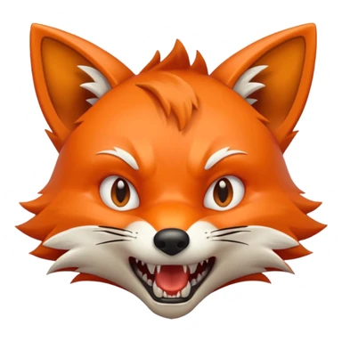 Fox attacking sticker
