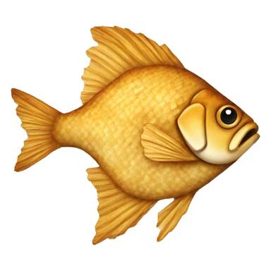 Fried fish on a white plate sticker