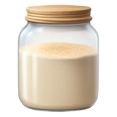 Sourdough starter in a jar sticker
