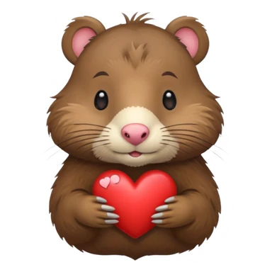 nutria con corazon para copiar y pegar en chat sticker