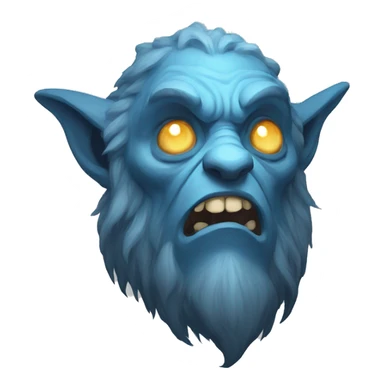 spectral giant blue firbolg surprised sticker