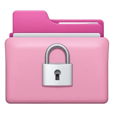 mix light pink dark pink and white girly lock with a folder behind it sticker