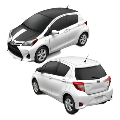 cute 3D Toyota Yaris car sticker