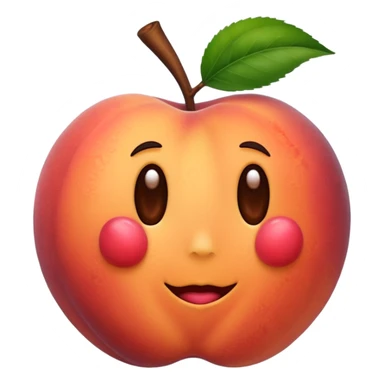 The peach emoji with hand prints on it  sticker