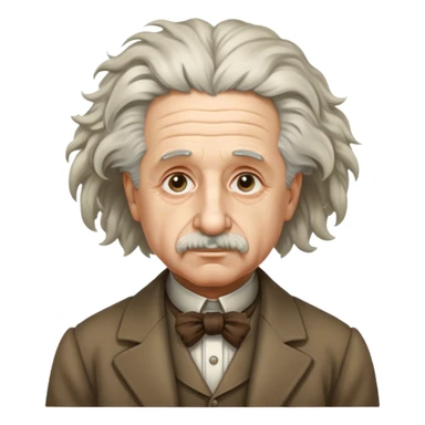 Cinematic Realistic portrait of Albert Einstein, shown as an iconic genius with wild, expressive hair and a gentle, contemplative expression, rendered in detailed period clothing with warm, intellectual lighting sticker